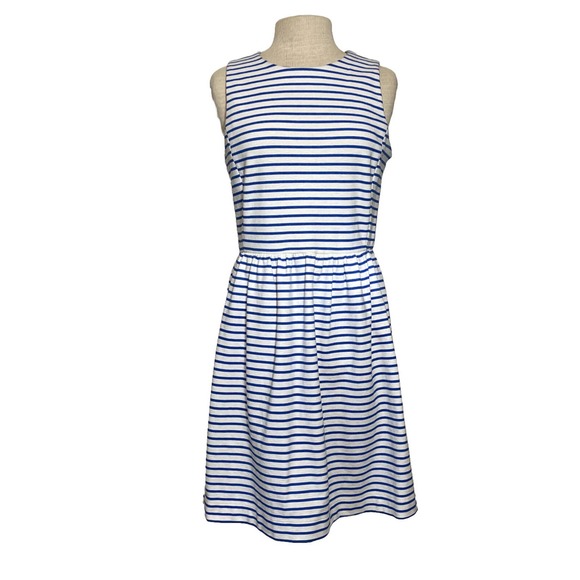 J.CREW Dresses & Skirts - J CREW Women’s M Cotton Knit Dress Royal Stripes